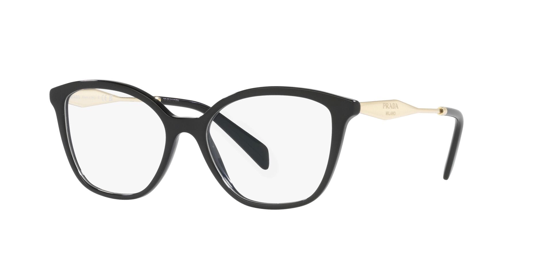 Prada FR Prada 0PR02ZV Frame Black Female Shell Metal — Black frame