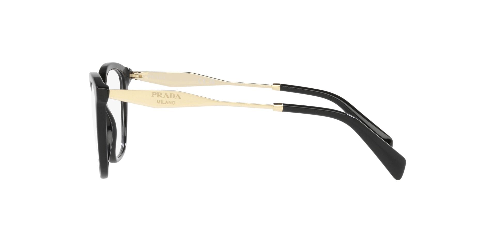 Prada FR Prada 0PR02ZV Frame Black Female Shell Metal Frame — Black frame — view 3