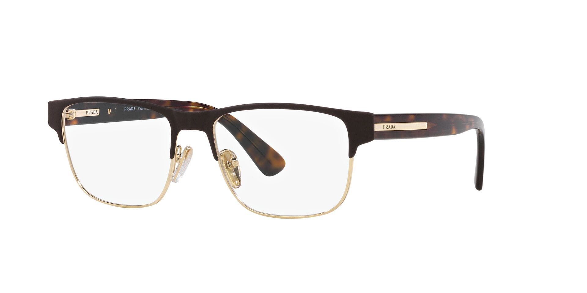 Prada 0PR57ZV Frame Matt Brown Male Full Shell — Matt Brown frame