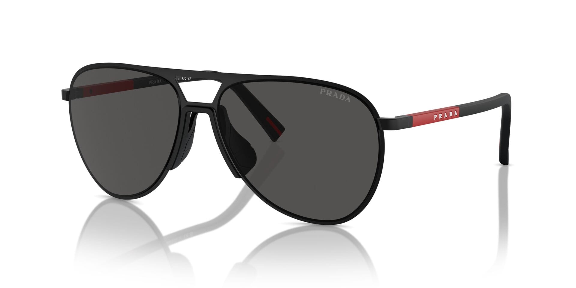 Prada 0PS53ZS Sunglass Matt Black Male Full Rubber — Matt Black frame