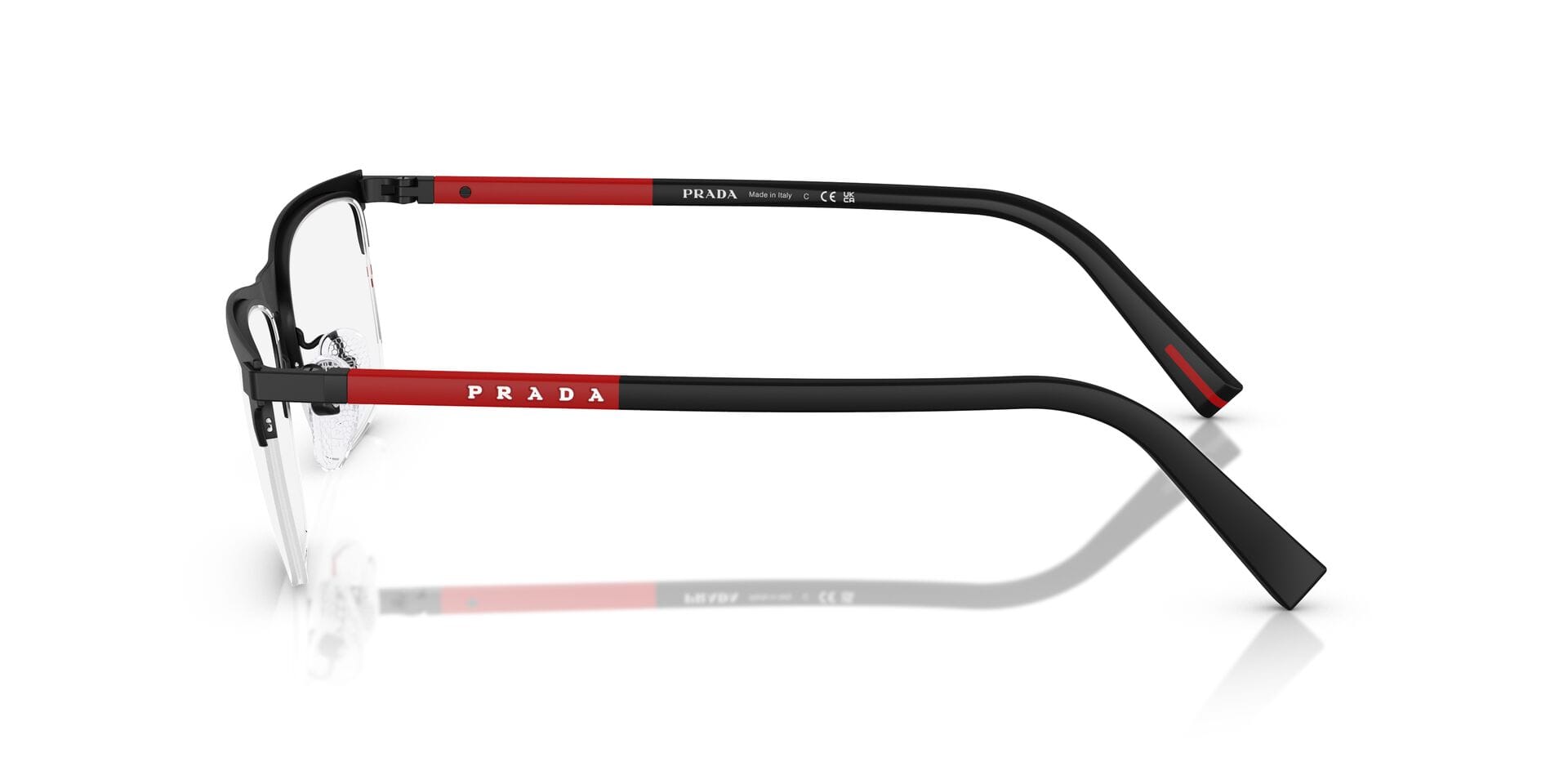 Prada 0PS50RV Frame Matt Black Male Supra Shell Frame — Matt Black frame — view 3