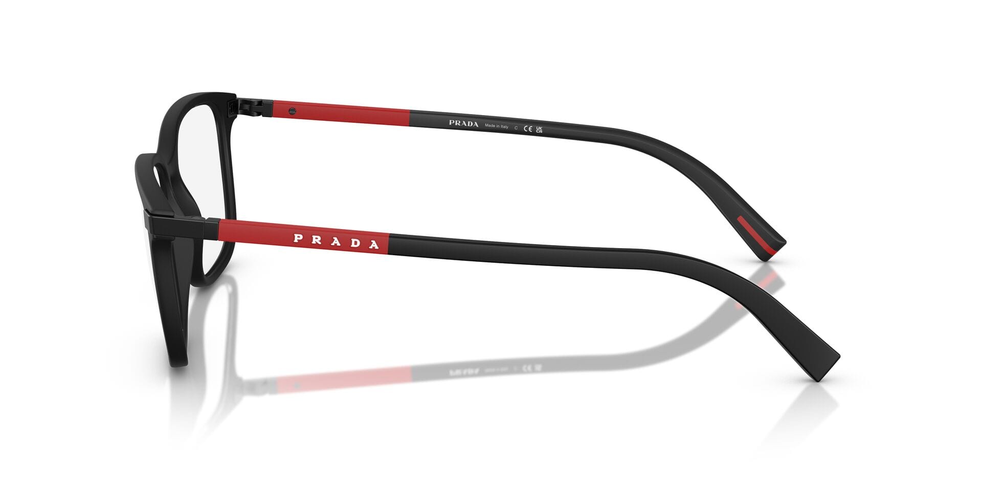 Prada 0PS 02RV Frame Matt Black Male Full Shell Frame — view 3
