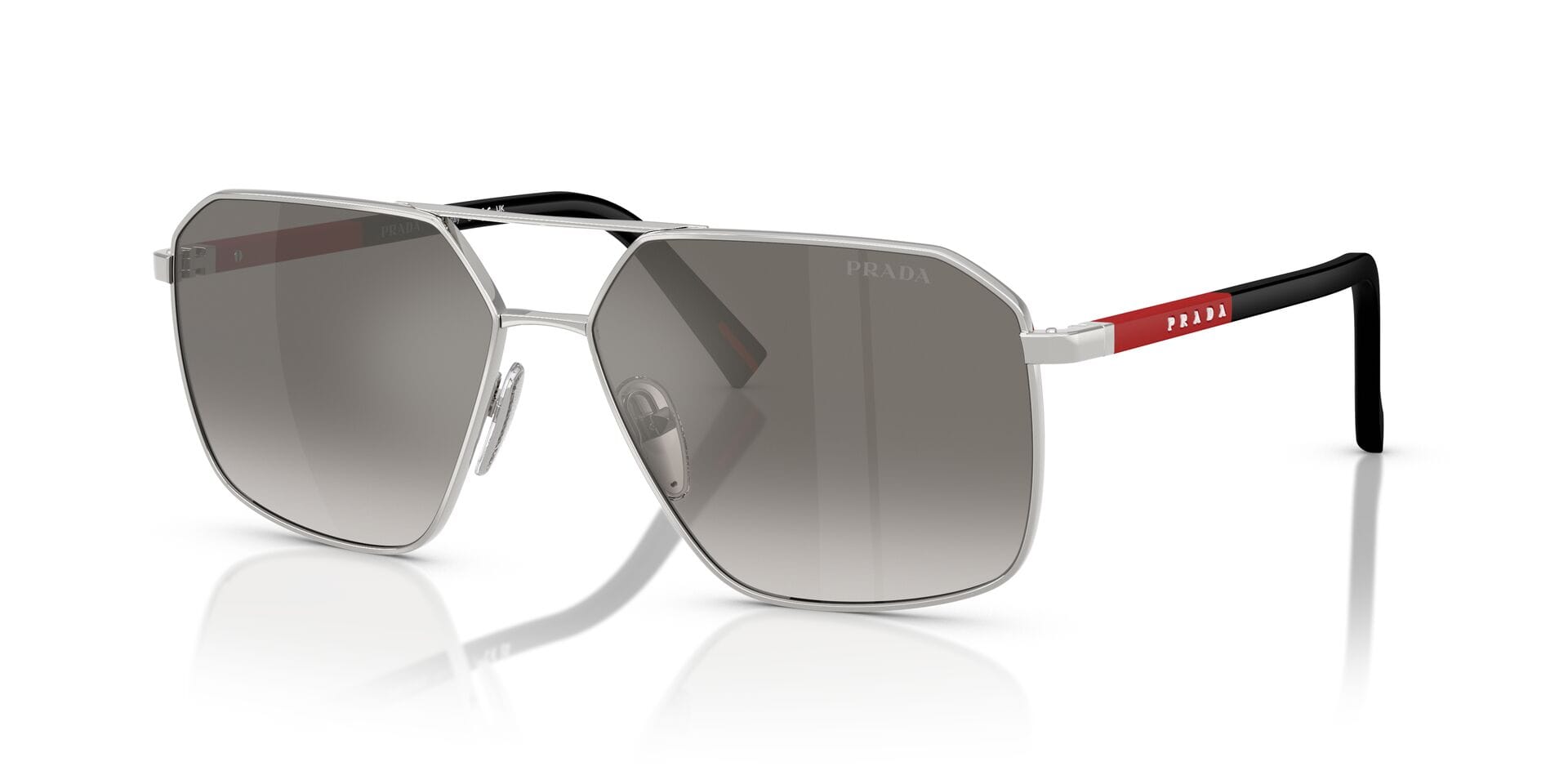 Prada 0PS A50S Sunglass Silver Male Full Shell — Silver frame