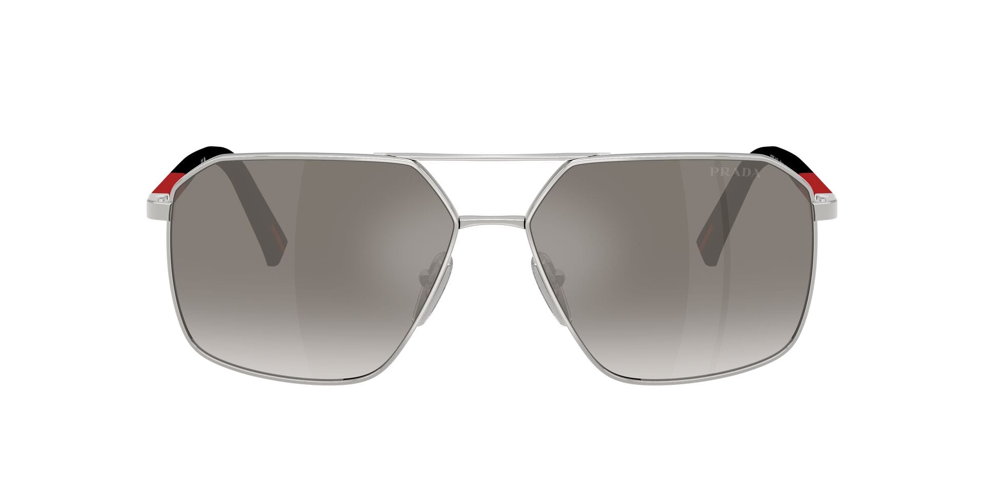 Prada 0PS A50S Sunglass Silver Male Full Shell Sunglass — Silver frame — view 2