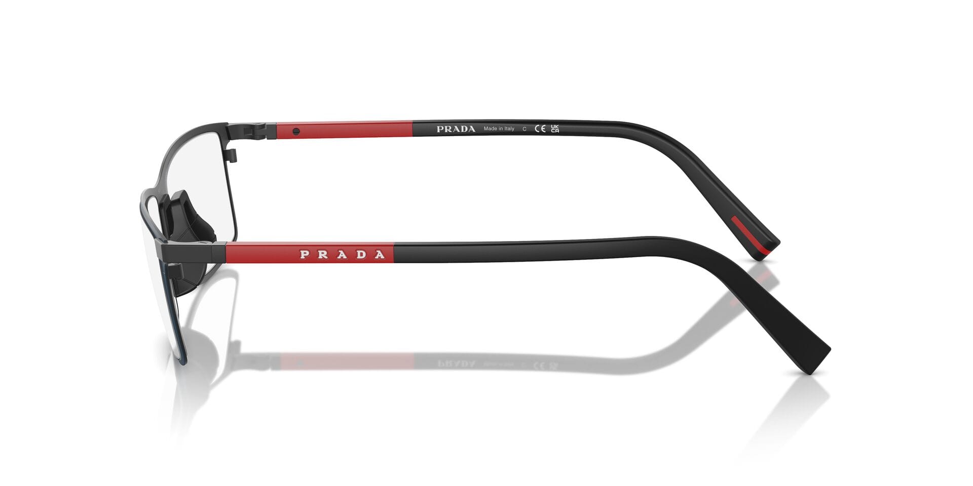 Prada 0PS53QV Frame Black Male Full Rubber Frame — Black frame — view 3