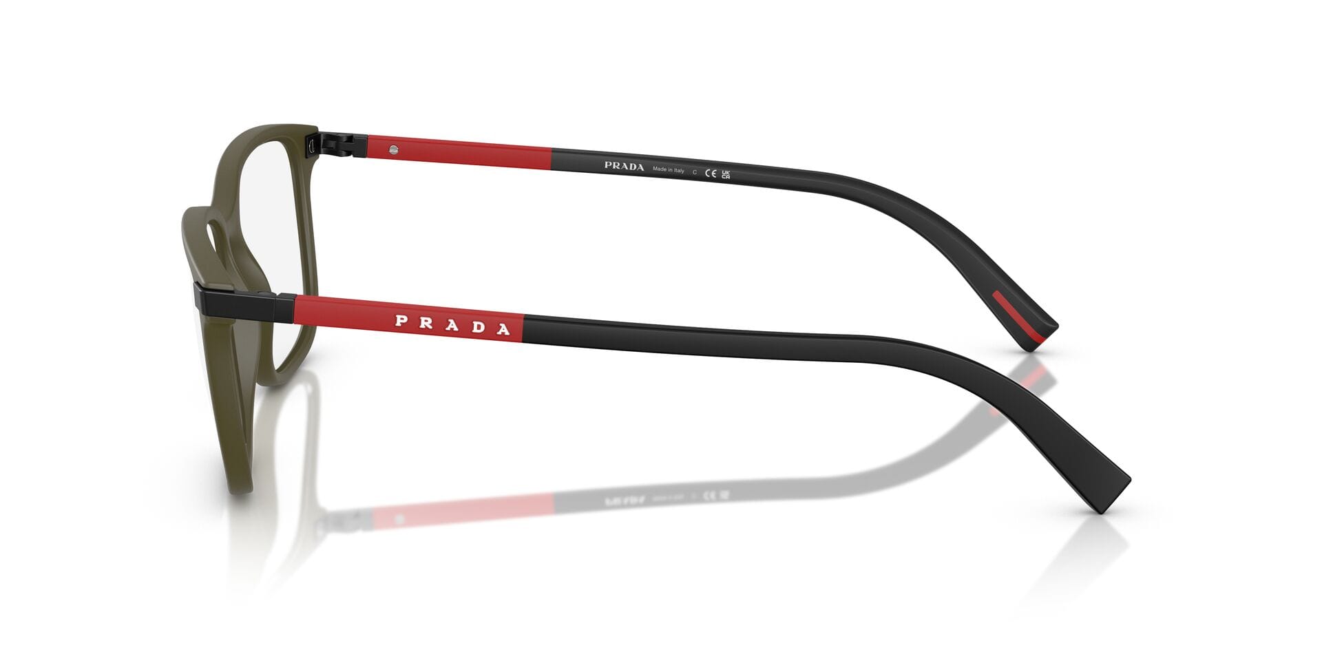 Prada 0PS 02RV Frame Green Male Full Shell Frame — Green frame — view 3