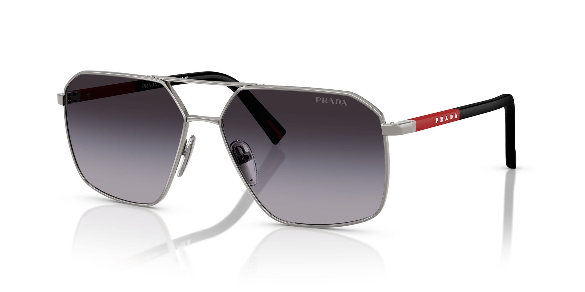 Prada 0PSA50S Sunglass Gun Metal Male Full Rubber — Gun Metal frame