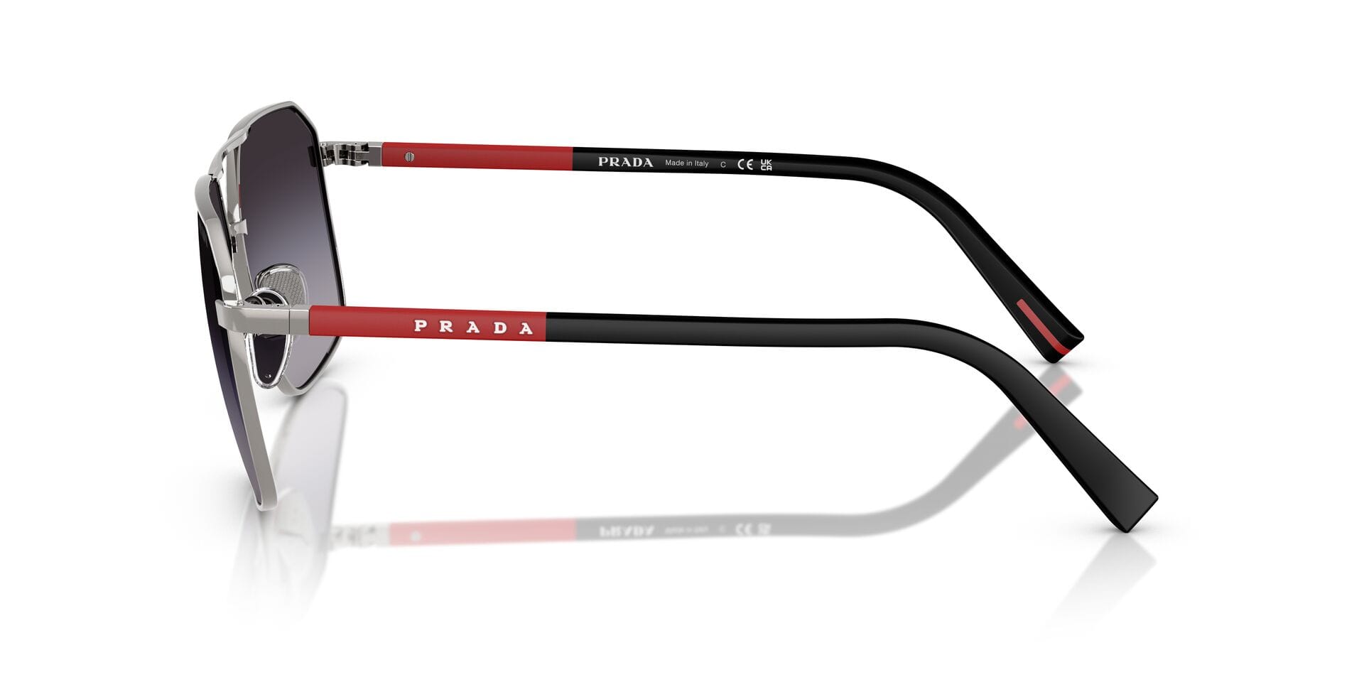 Prada 0PSA50S Sunglass Gun Metal Male Full Rubber Sunglass — Gun Metal frame — view 3