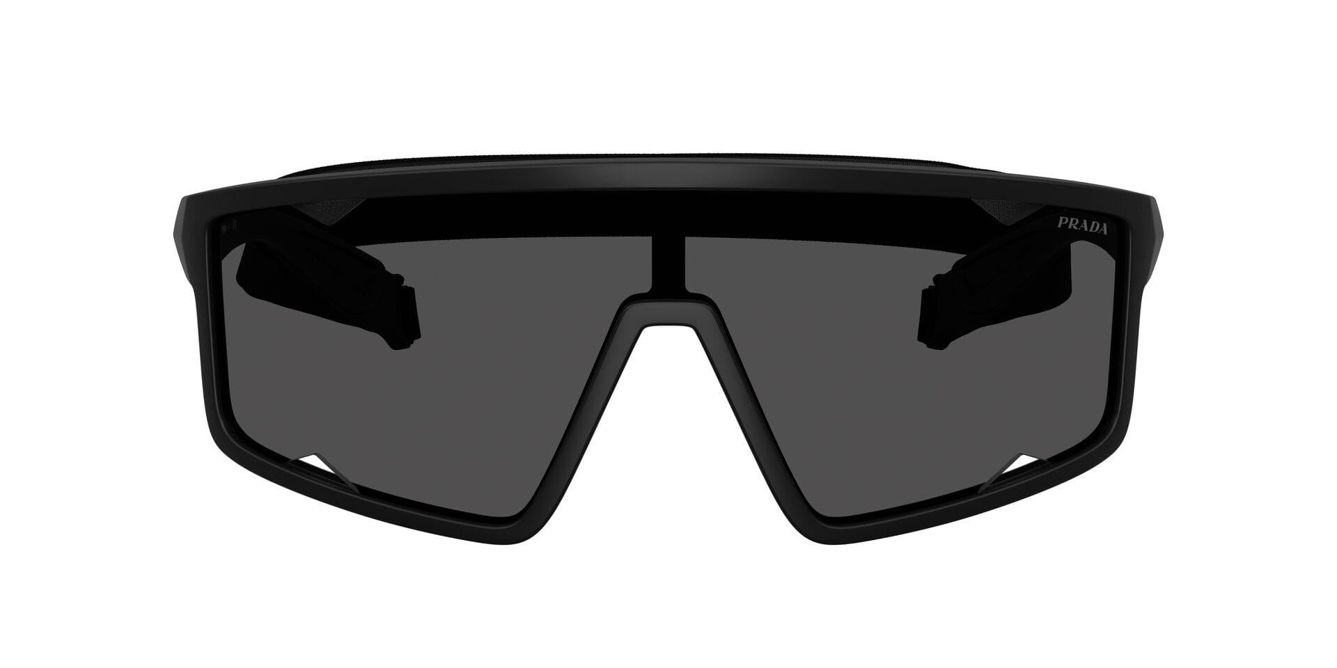 Prada 0PSA03S Sunglass Matt Black Male Full Shell Sunglass — Matt Black frame — view 2