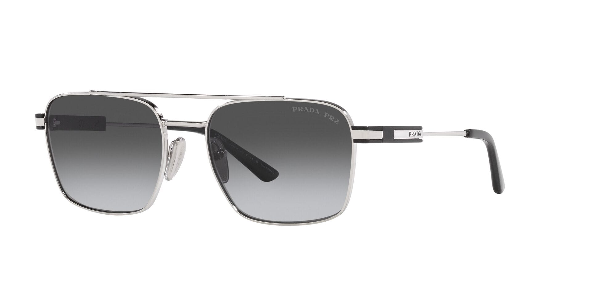 Prada 0PR67ZS Sunglass Silver Unisex Full Metal