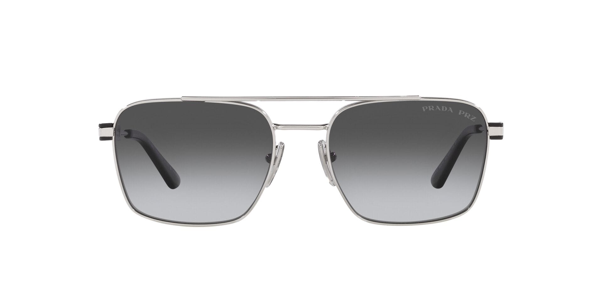 Prada 0PR67ZS Sunglass Silver Unisex Full Metal Sunglass — Silver frame