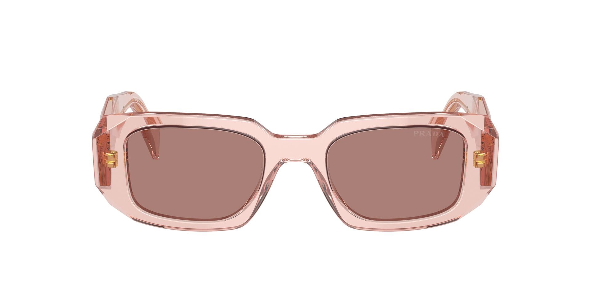 Prada 0PR17WS Sunglass Transparent Pink Female Full Shell Sunglass — Transparent Pink frame — view 1