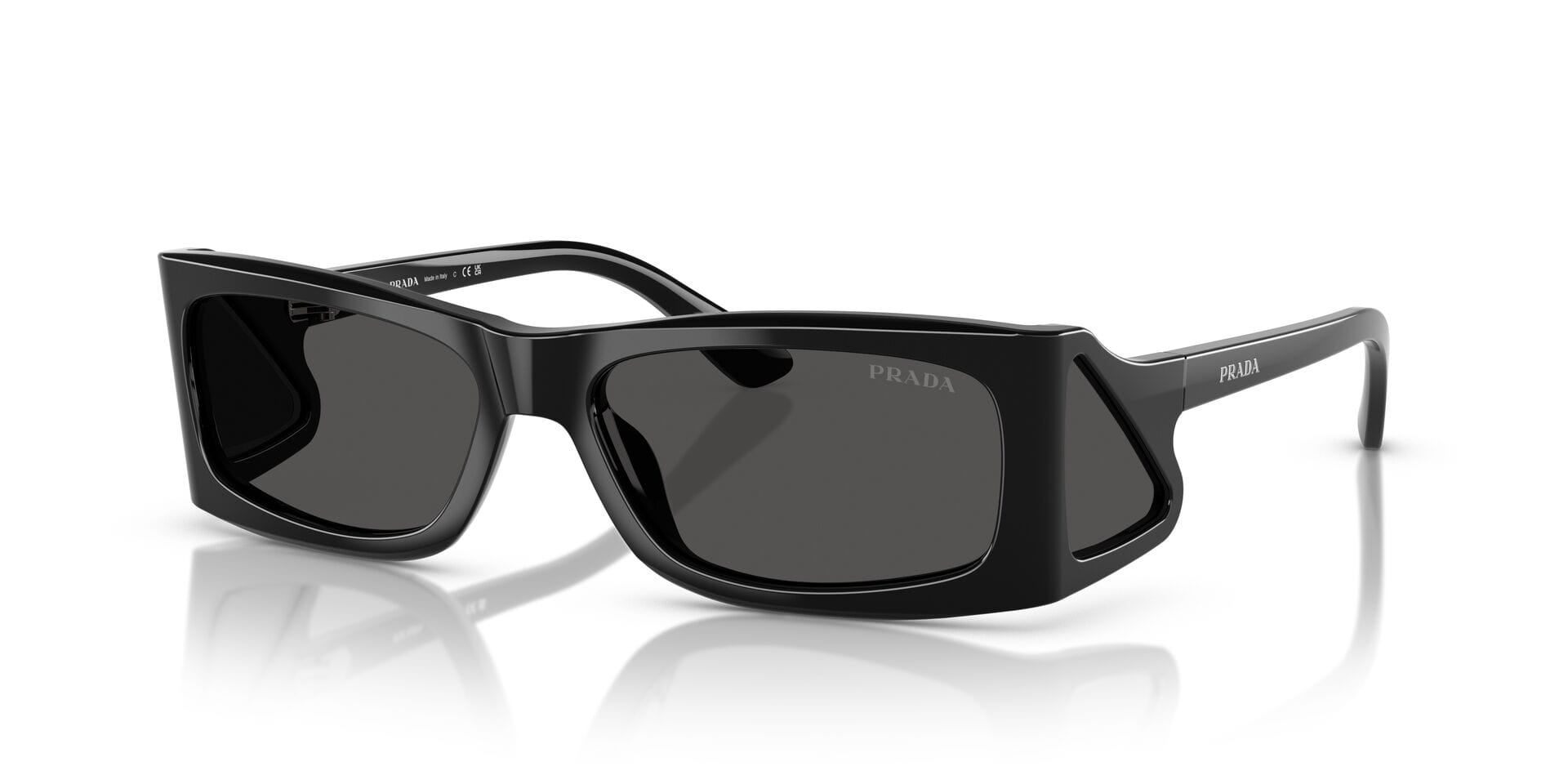 Prada 0PRB03S Sunglass Black Male Full Shell — Black frame