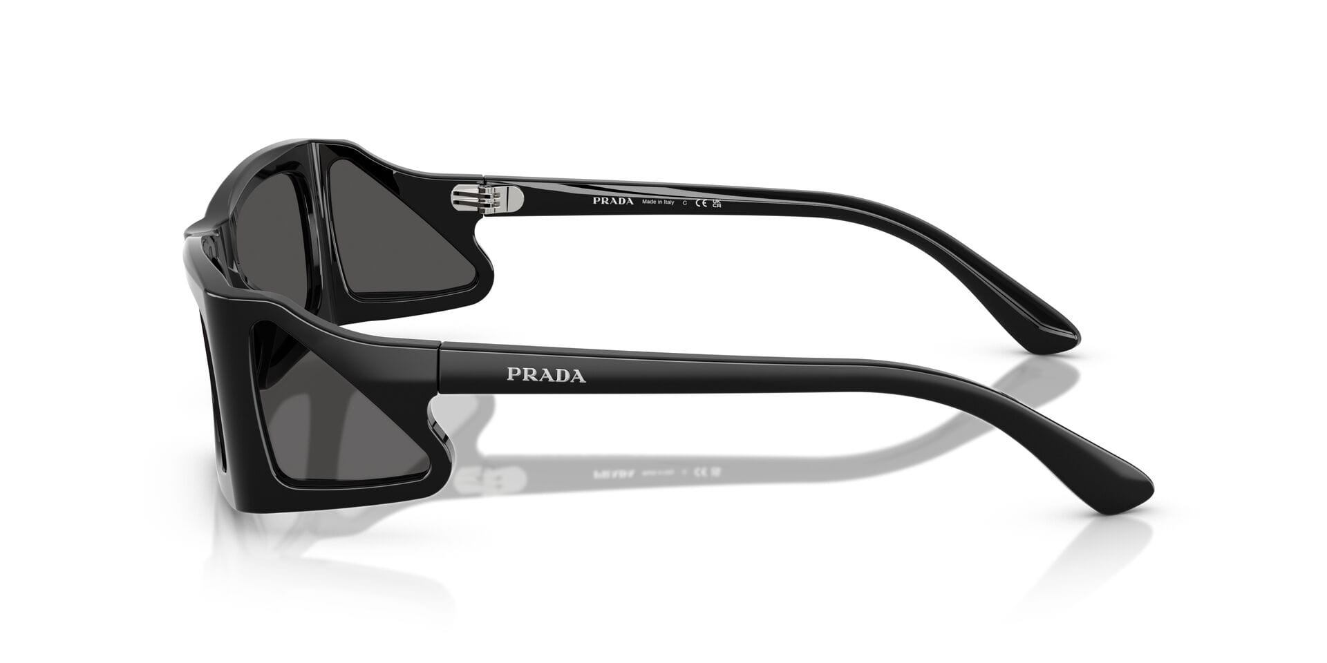Prada 0PRB03S Sunglass Black Male Full Shell Sunglass — Black frame — view 3