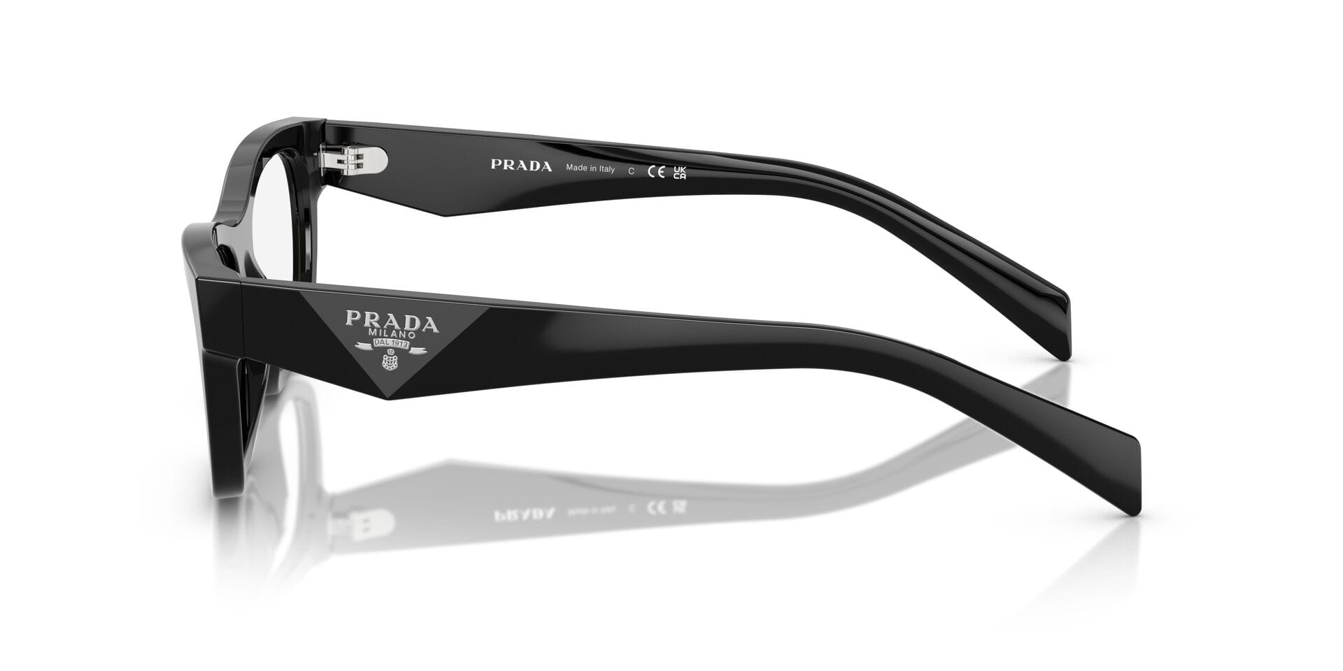 Prada 0PRB01 Frame Black Female Full Shell Frame — Black frame — view 5