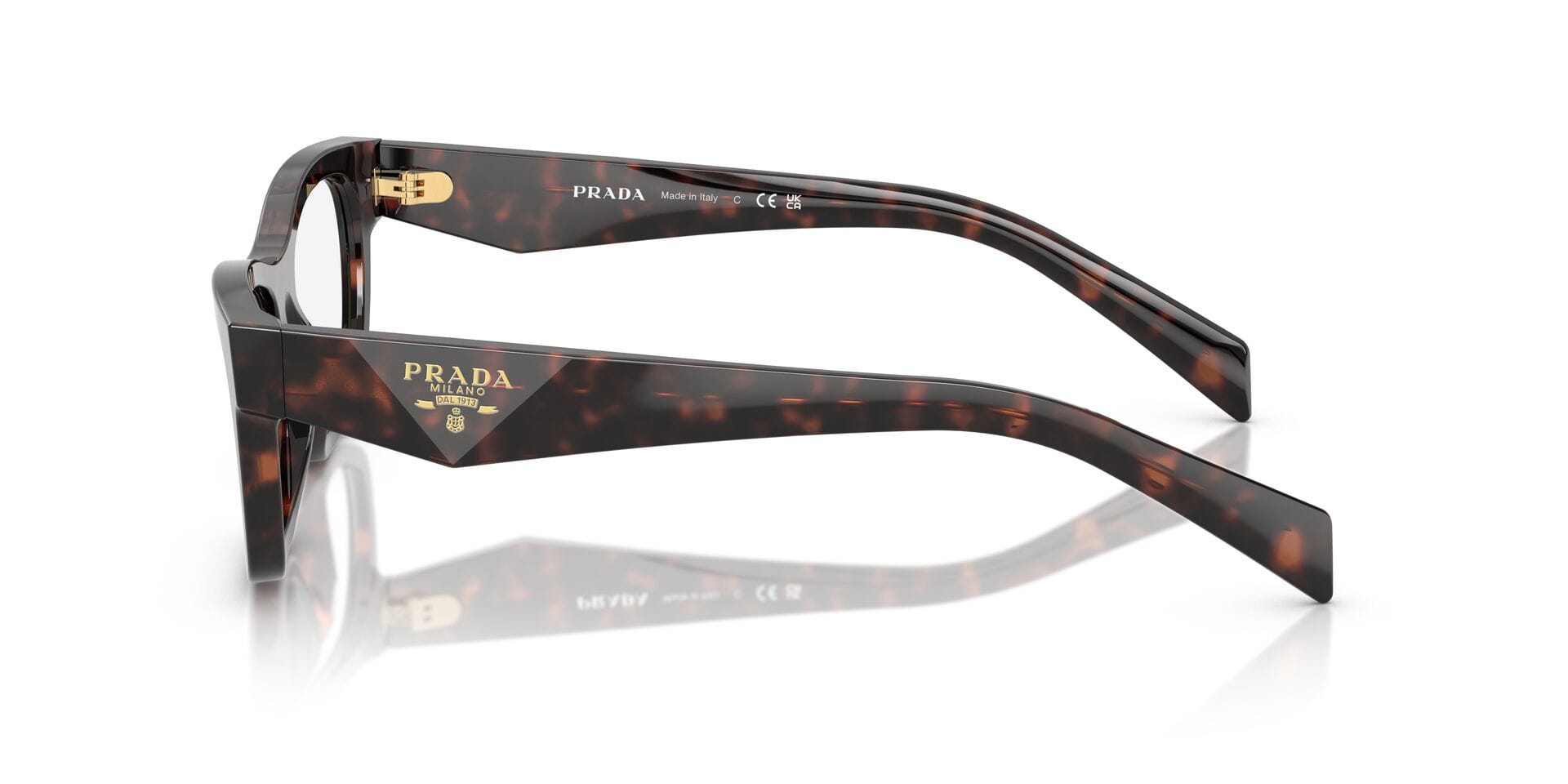 Prada 0PRB01V Frame Havana Female Full Shell Frame — Havana frame — view 4