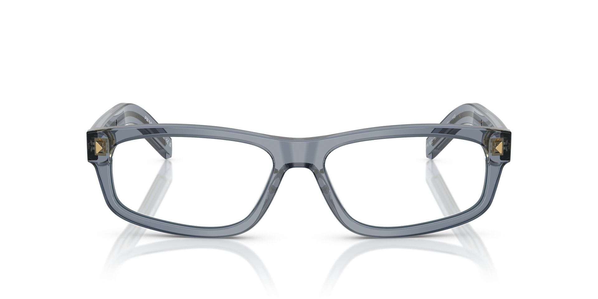 Prada 0PRB02 Frame Transparent Blue Male Full Shell Frame — Transparent Blue frame — view 4