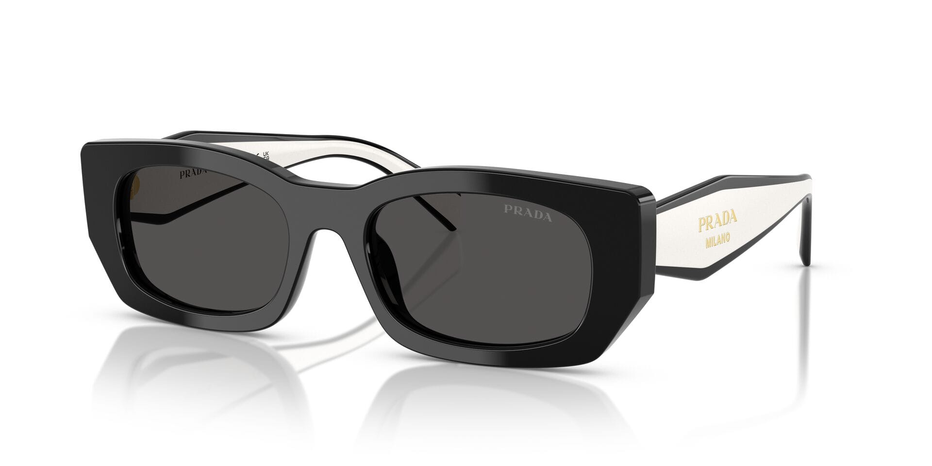 Prada 0PRB05 Sunglass Black Female Full Shell — Black frame