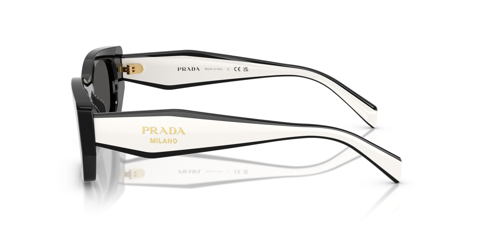 Prada 0PRB05 Sunglass Black Female Full Shell Sunglass — Black frame — view 4