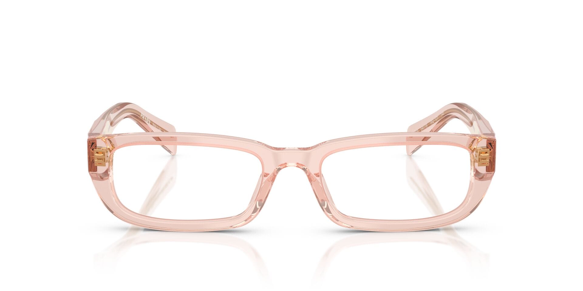 Prada 0PRB05V Frame Transparent Peach Female Full Shell Frame — Transparent Peach frame — view 4