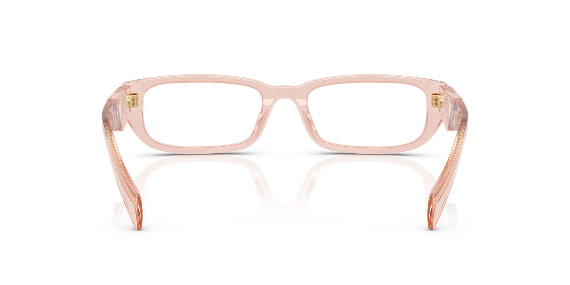 Prada 0PRB05V Frame Transparent Peach Female Full Shell Frame — Transparent Peach frame — view 6