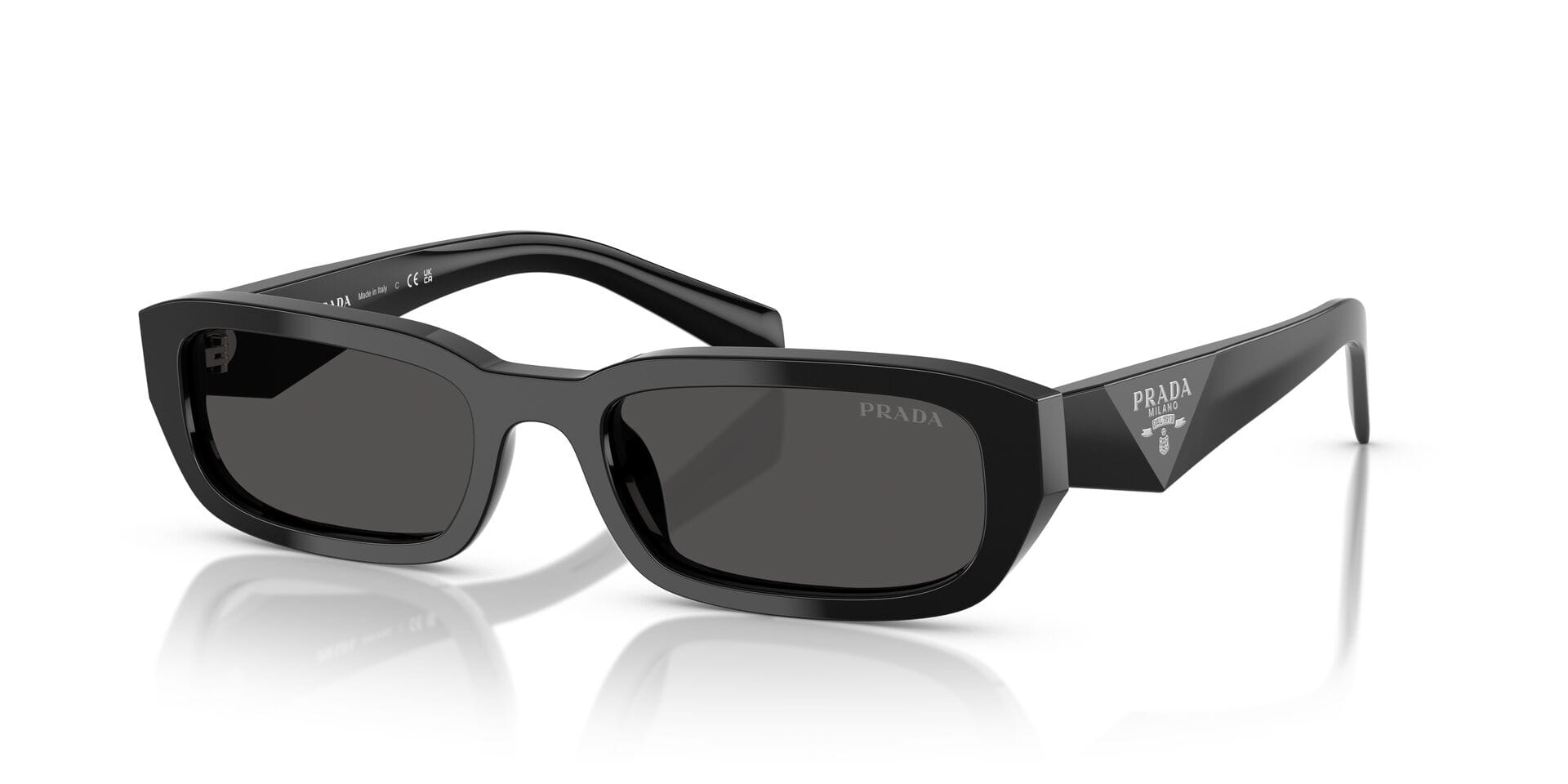 Prada 0PRB06S Sunglass Black Female Full Shell — Black frame