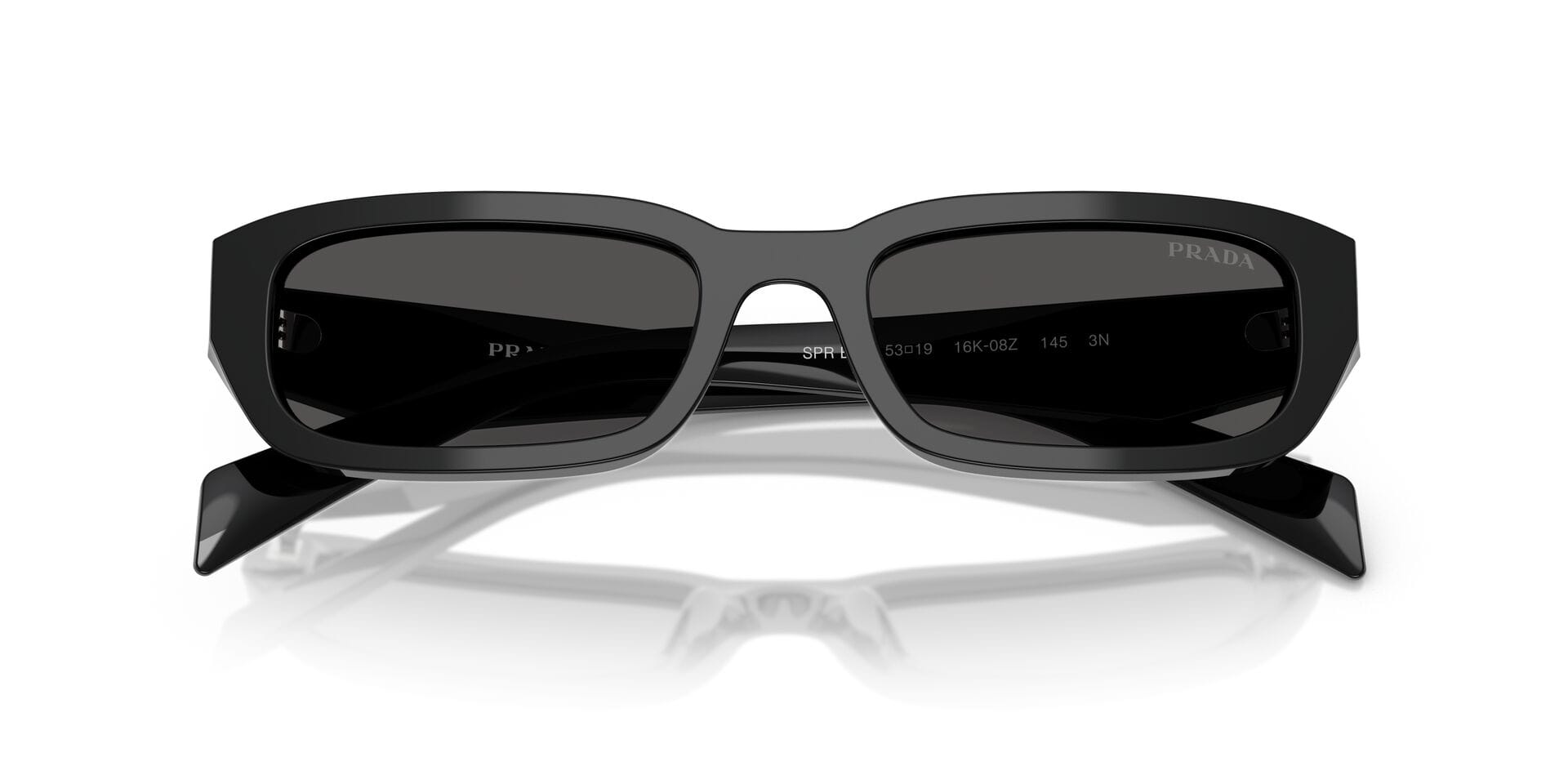 Prada 0PRB06S Sunglass Black Female Full Shell Sunglass — Black frame — view 5
