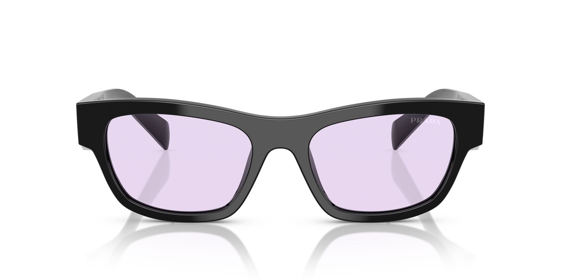 Prada 0PRB09 Sunglass Black Female Full Shell Sunglass — Black frame — view 4