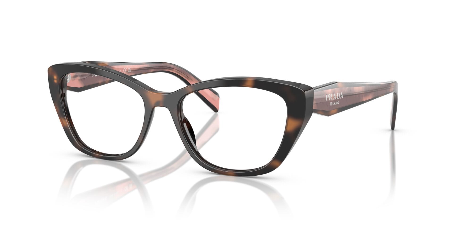 Prada 0PR19WV Frame Tortoise Female Full Shell Frame — Tortoise frame — view 2