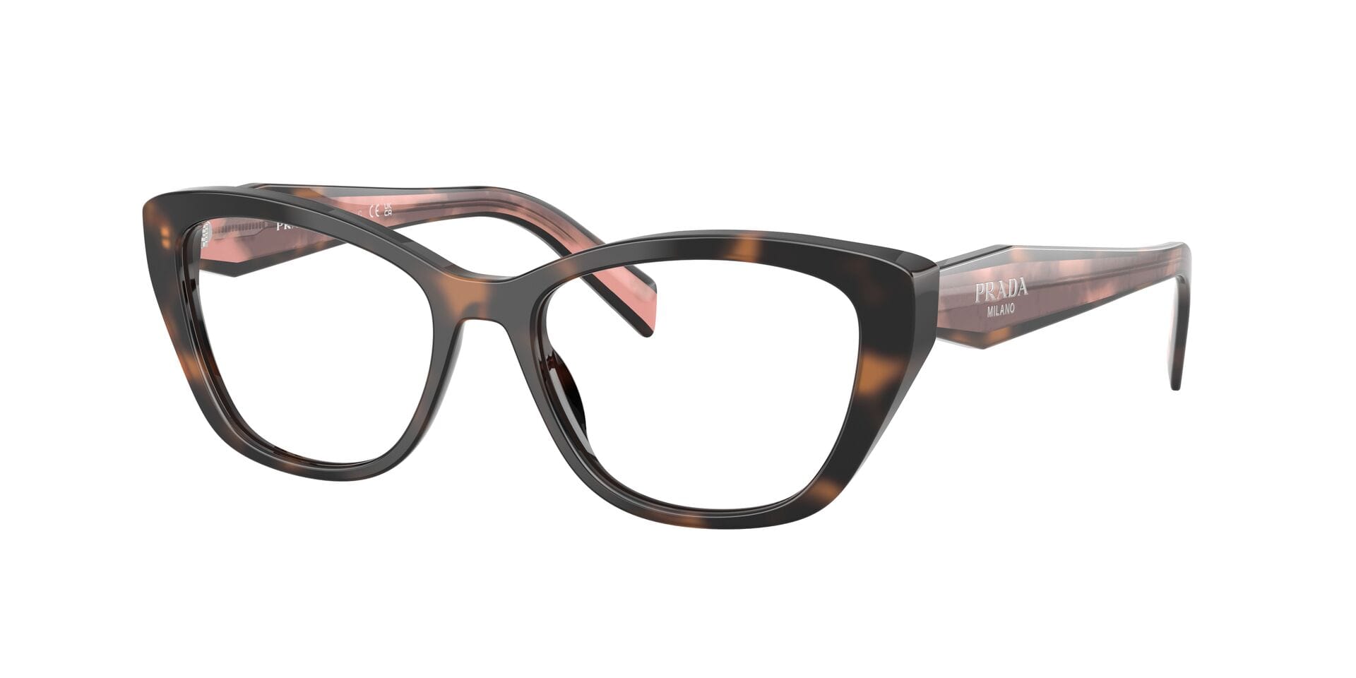 Prada 0PR19WV Frame Tortoise Female Full Shell Frame — Tortoise frame — view 3