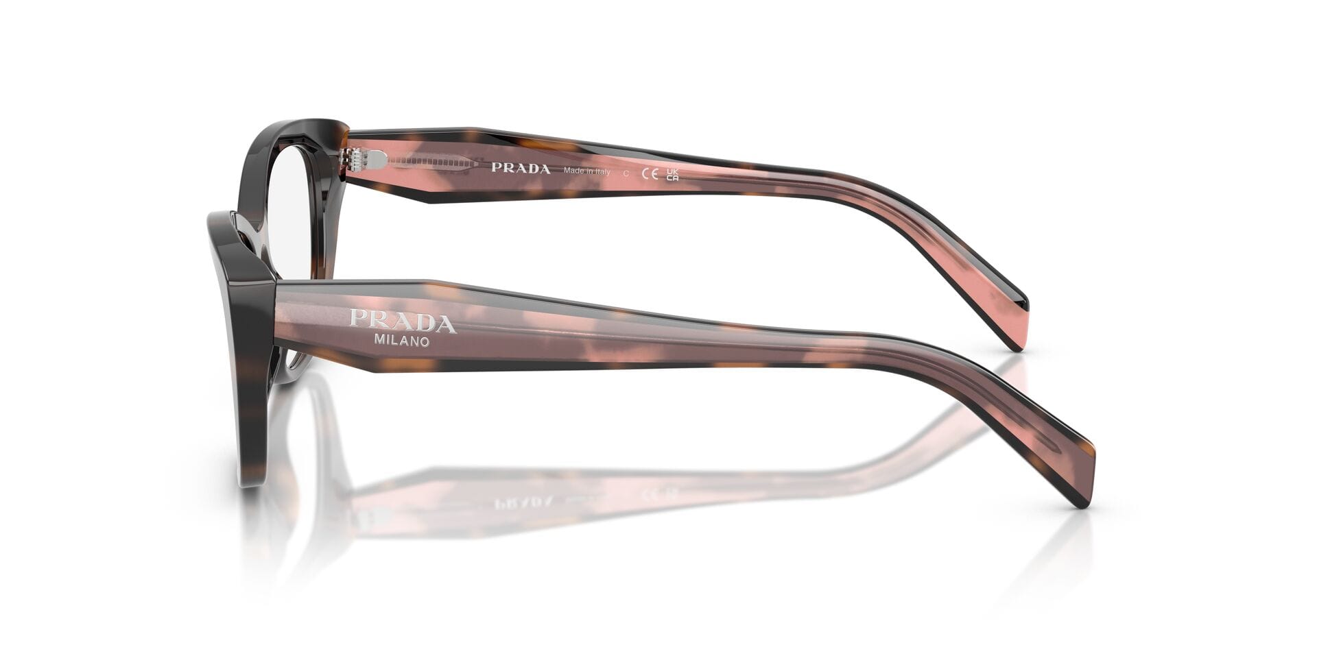 Prada 0PR19WV Frame Tortoise Female Full Shell Frame — Tortoise frame — view 5