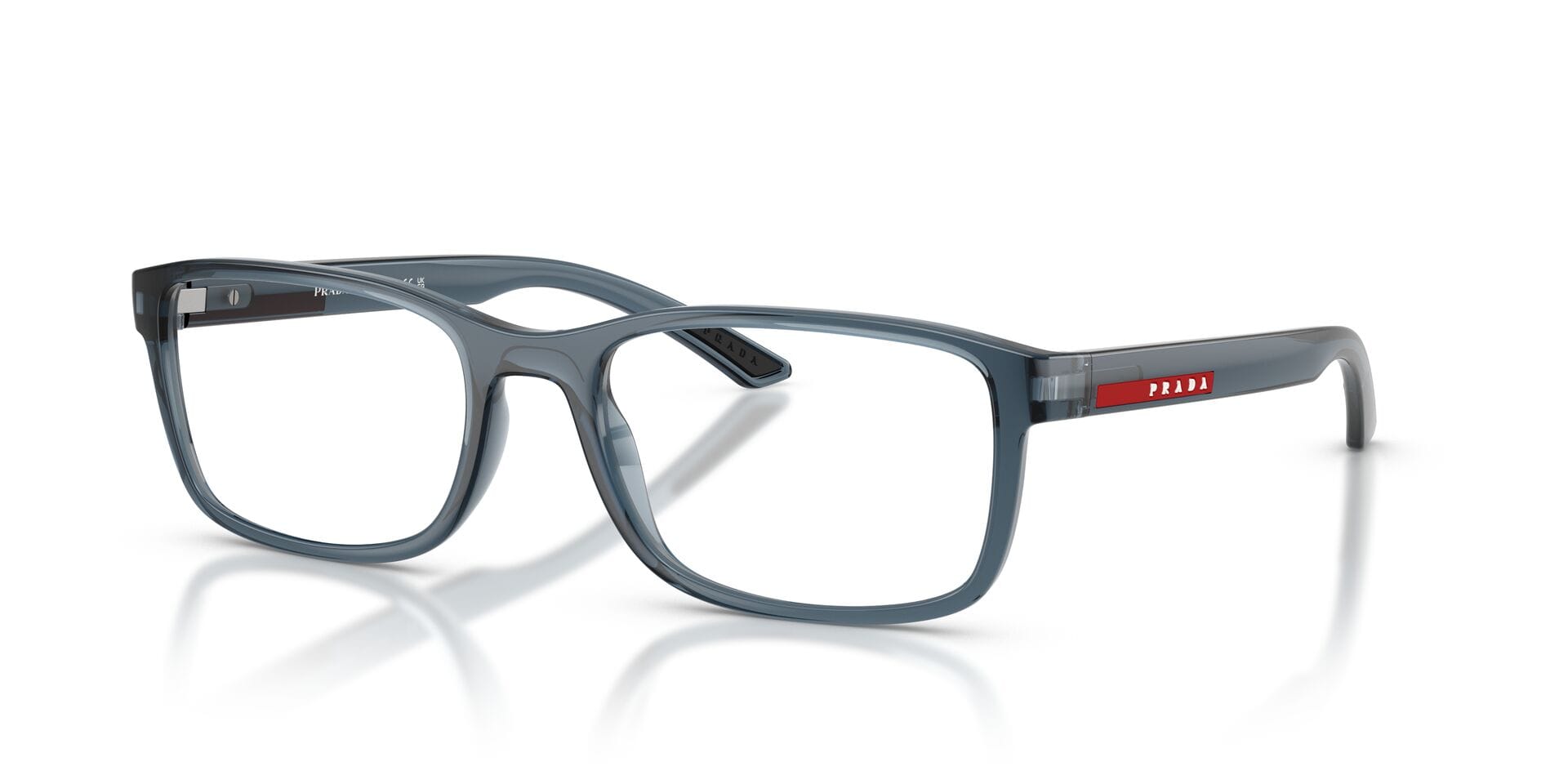Prada 0PS 06RV Frame Transparent Blue Male Full Shell Frame — Transparent Blue frame — view 2