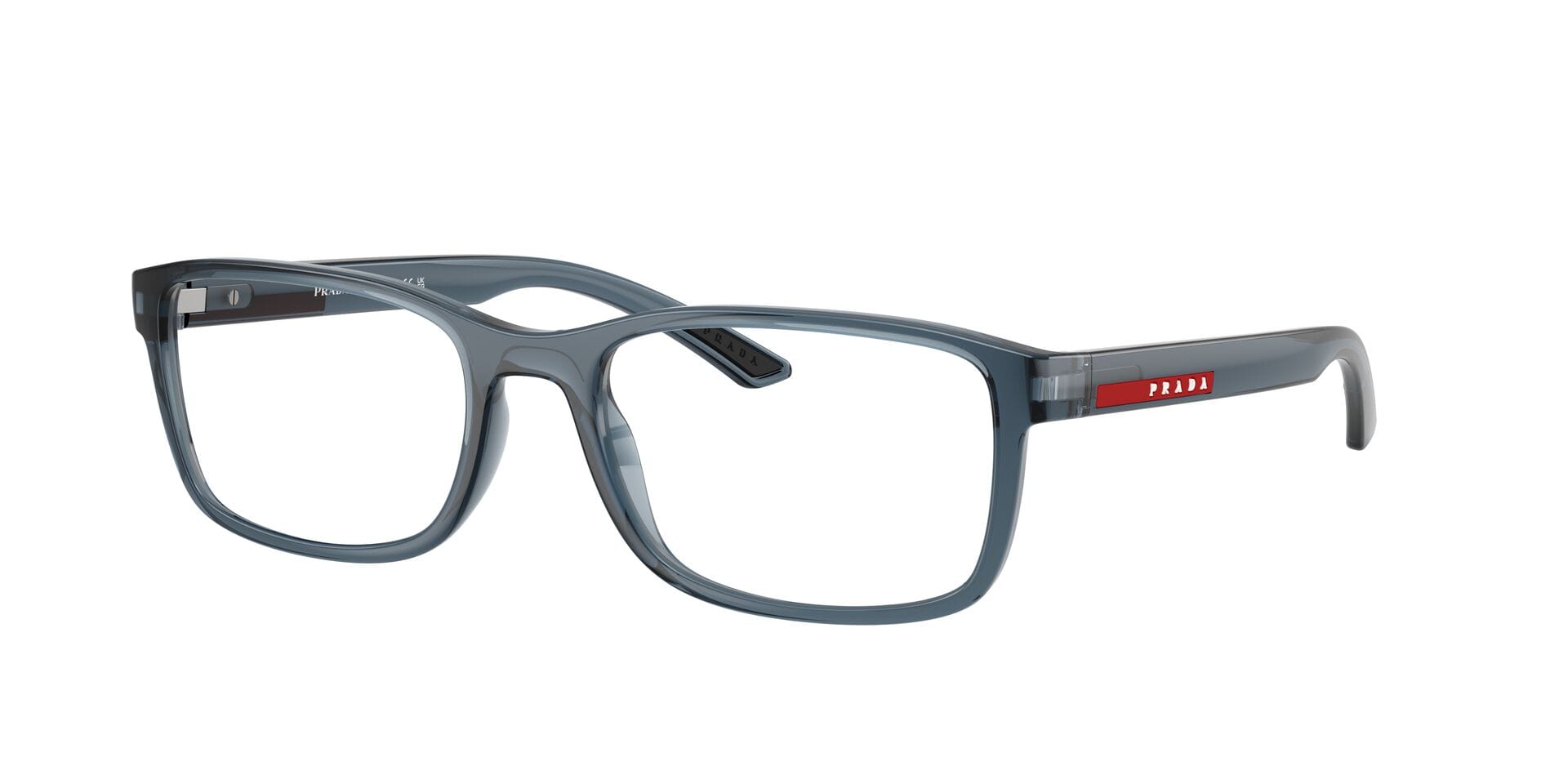 Prada 0PS 06RV Frame Transparent Blue Male Full Shell Frame — Transparent Blue frame — view 3