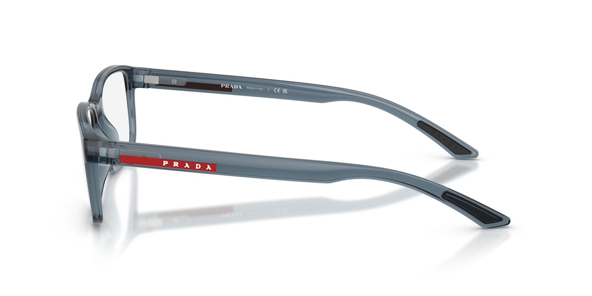 Prada 0PS 06RV Frame Transparent Blue Male Full Shell Frame — Transparent Blue frame — view 5