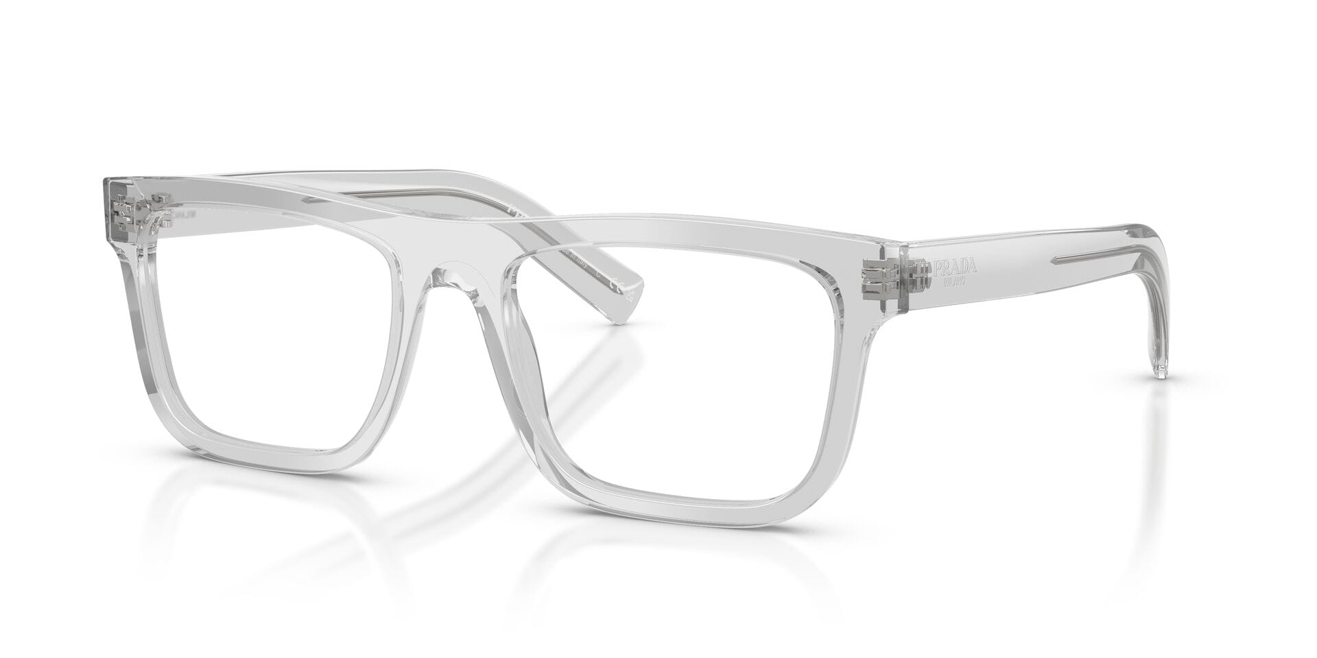 Prada 0PRC03V Frame Transparent Grey Male Full Shell Frame — Transparent Grey frame — view 1