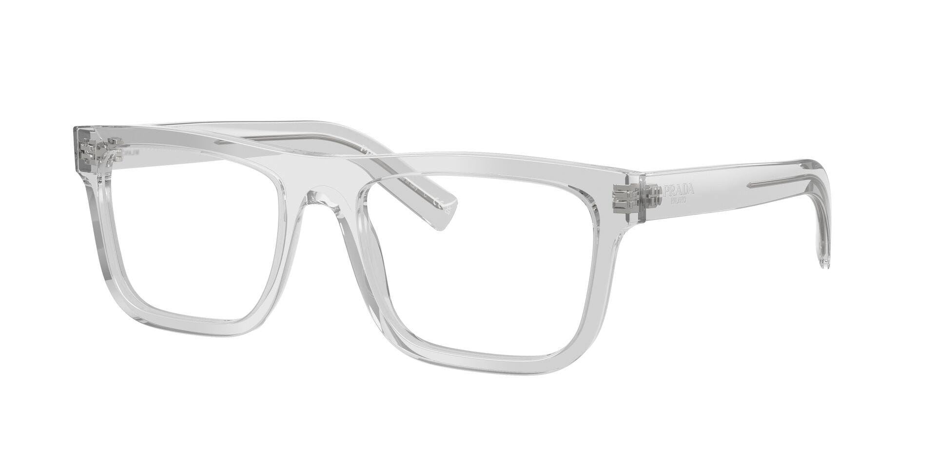 Prada 0PRC03V Frame Transparent Grey Male Full Shell Frame — Transparent Grey frame — view 3