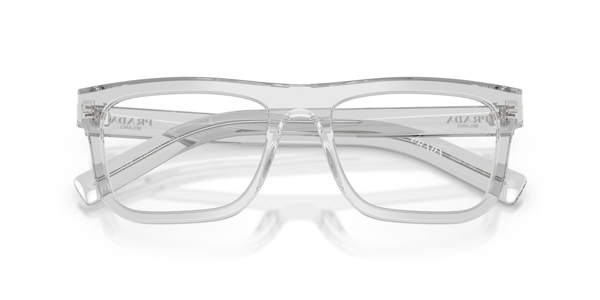Prada 0PRC03V Frame Transparent Grey Male Full Shell Frame — Transparent Grey frame — view 7