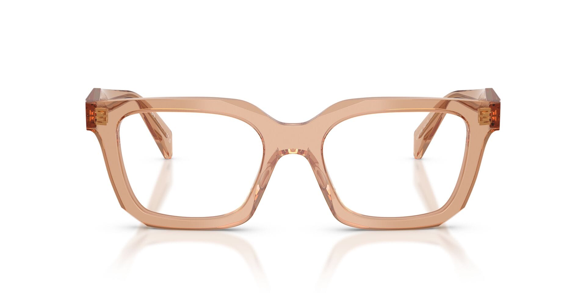 Prada 00PRC08V Frame Transparent Brown Female Full Shell Frame — Transparent Brown frame — view 4