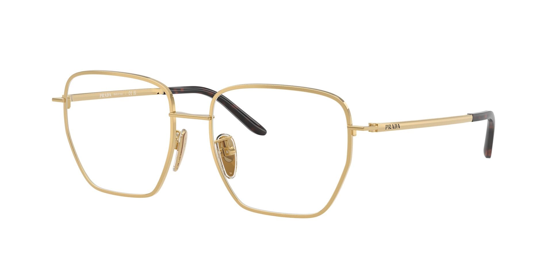 Prada 0PRC51VD Frame Gold Female Full Metal Frame — Gold frame — view 3
