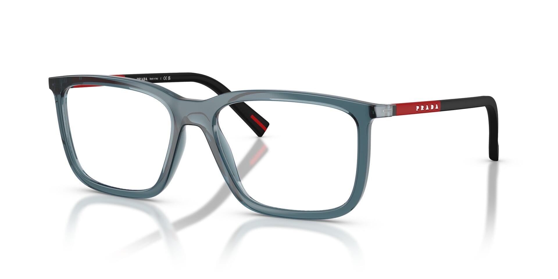 Prada 0PS01SV Frame Transparent Blue Male Full Shell Frame — Transparent Blue frame — view 1