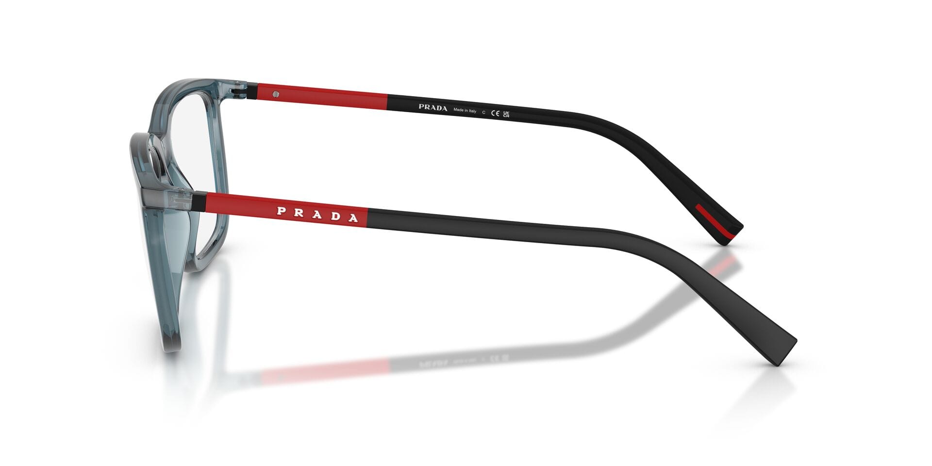 Prada 0PS01SV Frame Transparent Blue Male Full Shell Frame — Transparent Blue frame — view 5