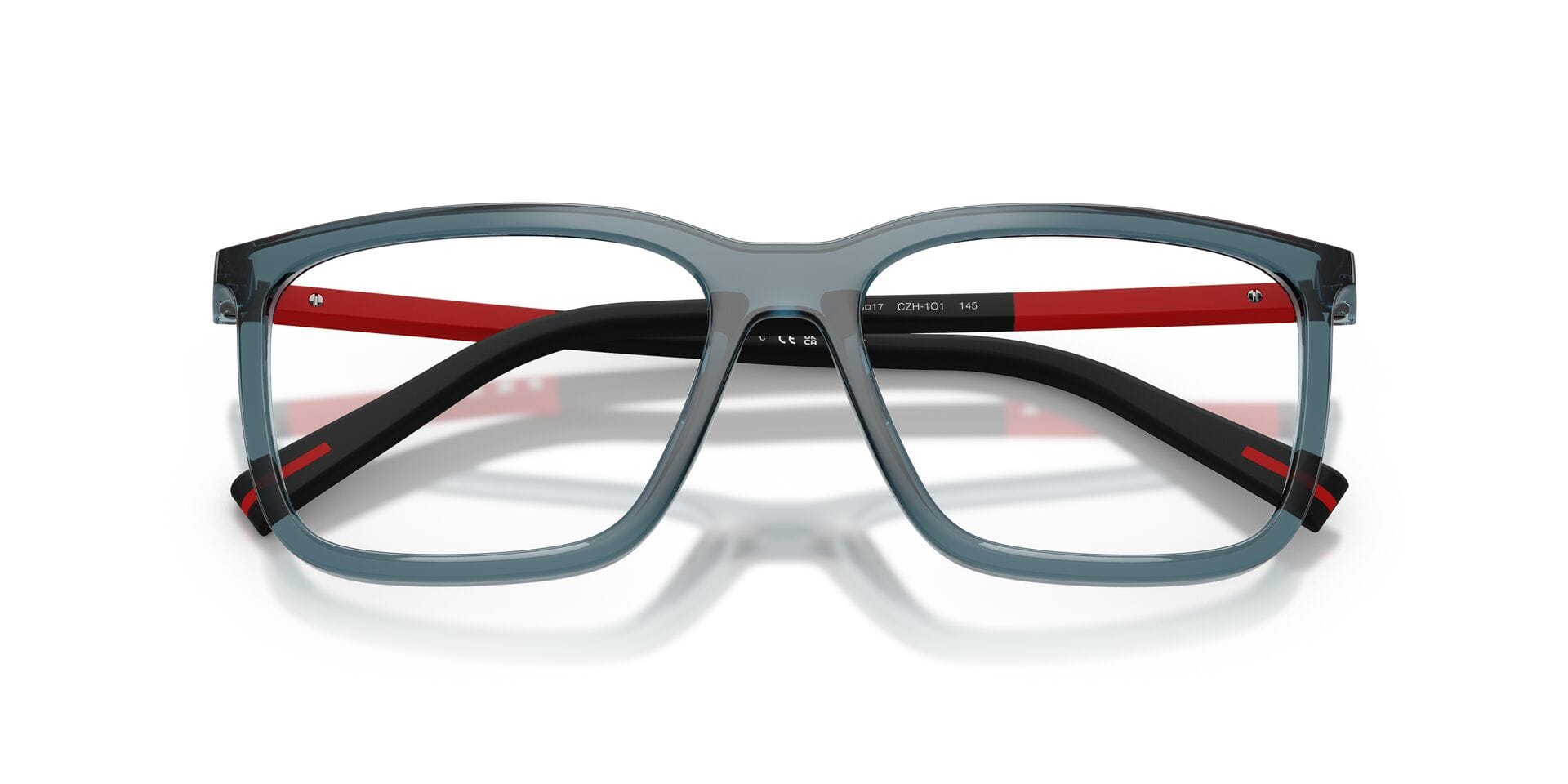 Prada 0PS01SV Frame Transparent Blue Male Full Shell Frame — Transparent Blue frame — view 7