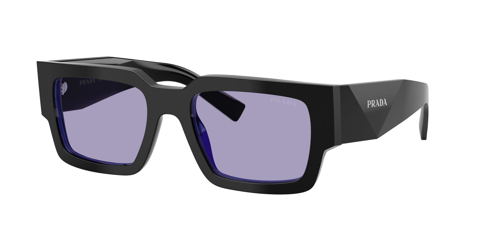 Prada 0PRB17S Sunglass Black Male Full Shell Sunglass — Black frame — view 3