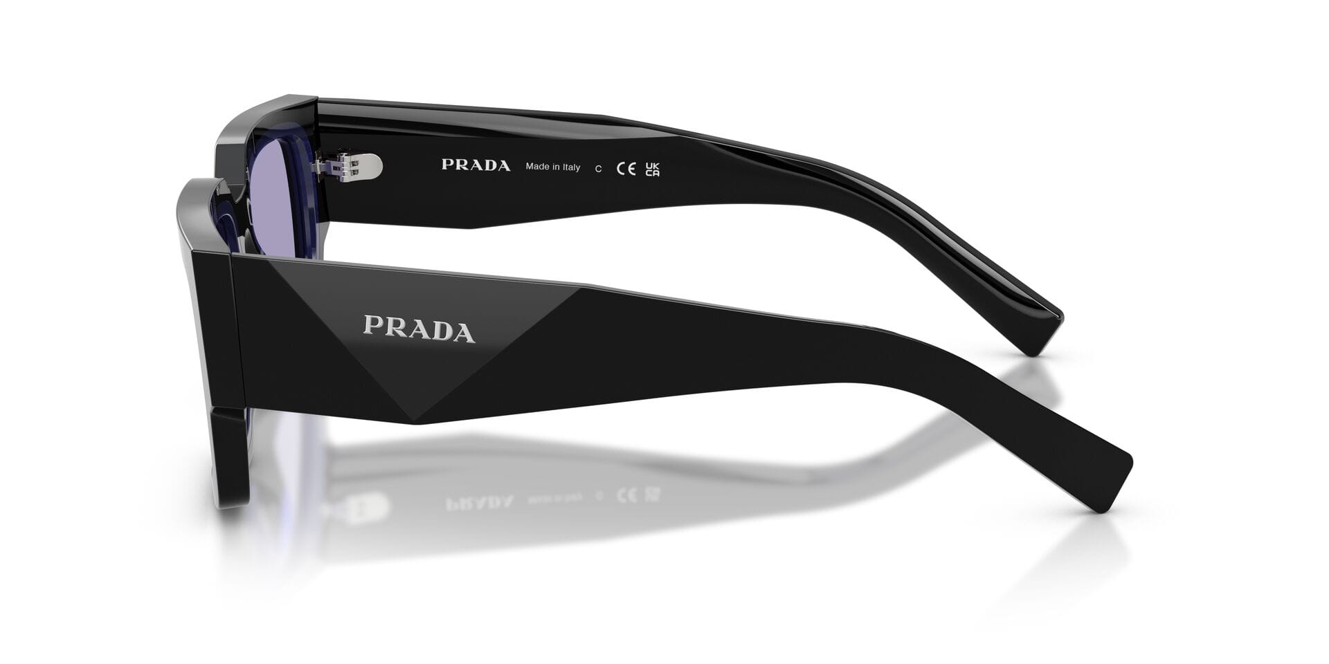Prada 0PRB17S Sunglass Black Male Full Shell Sunglass — Black frame — view 5