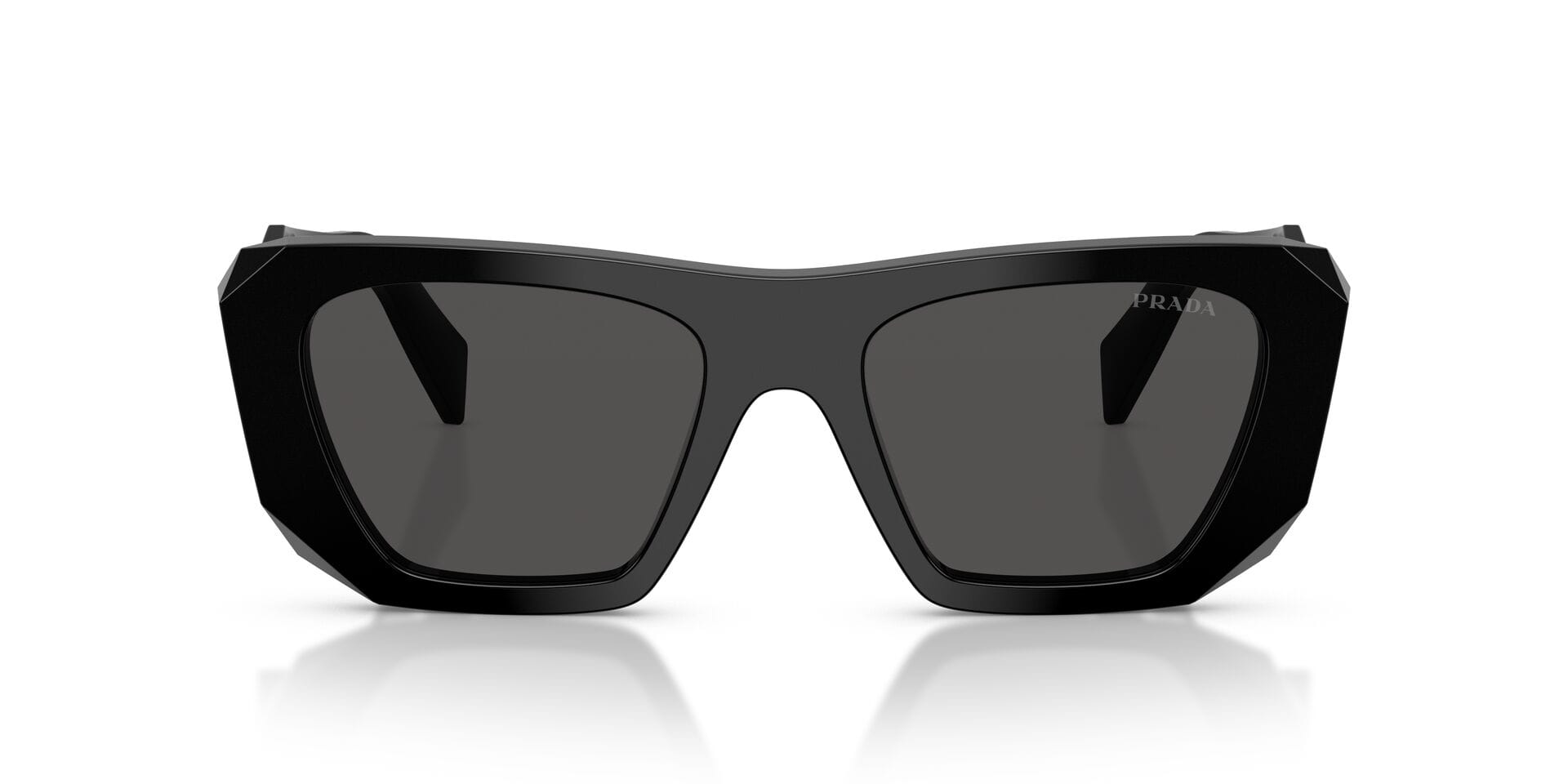 Prada 0PRB18S Sunglass Black Female Full Shell Sunglass — Black frame — view 4