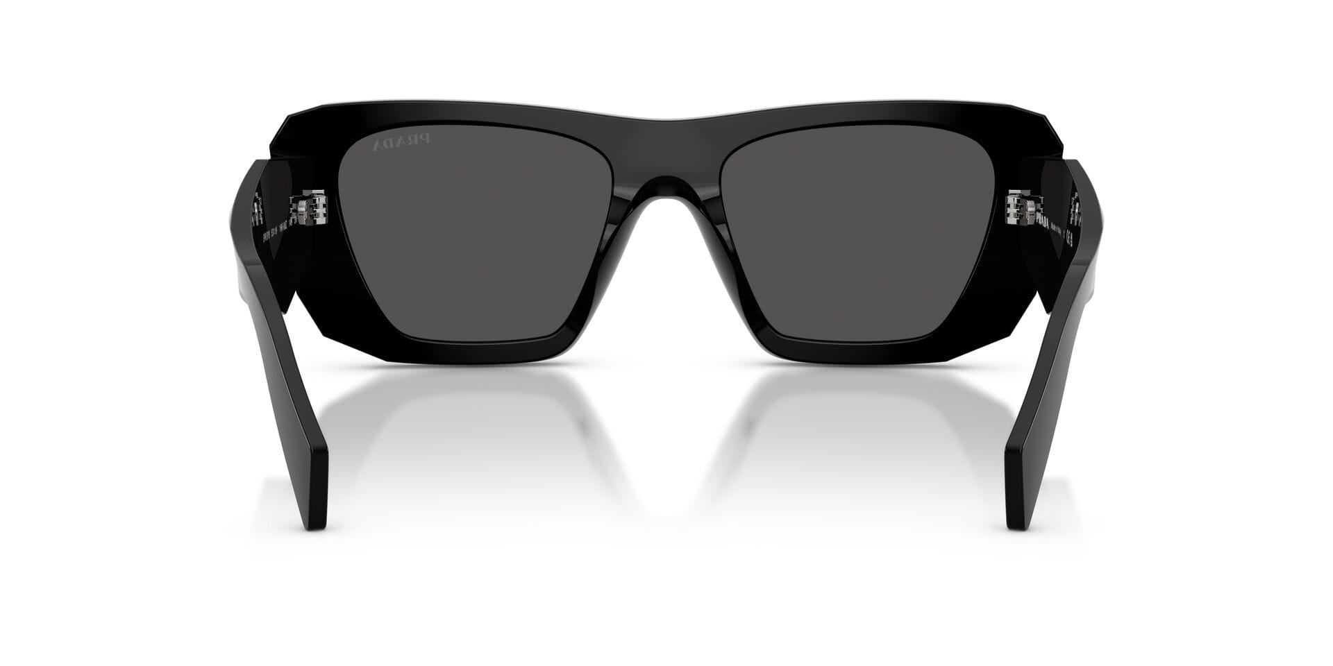 Prada 0PRB18S Sunglass Black Female Full Shell Sunglass — Black frame