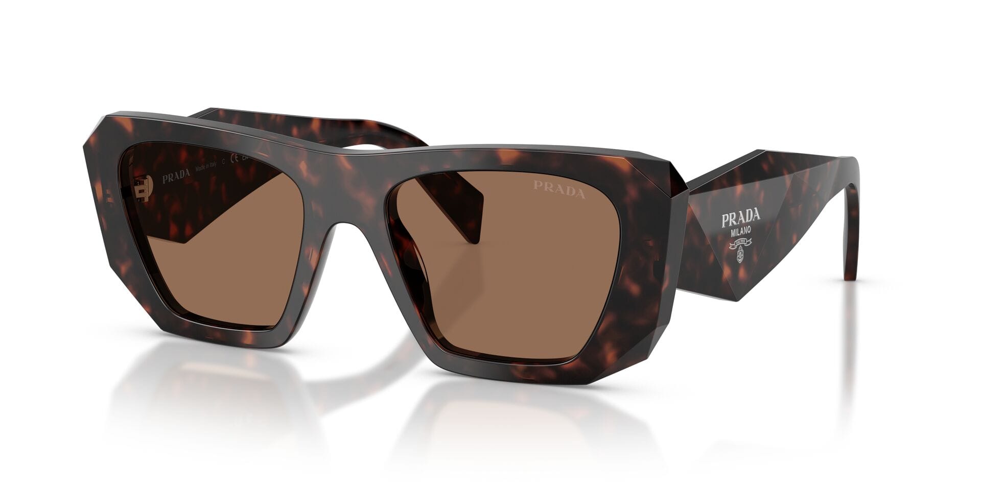 Prada 0PRB18S Sunglass Tortoise Female Full Shell Sunglass — Tortoise frame — view 2