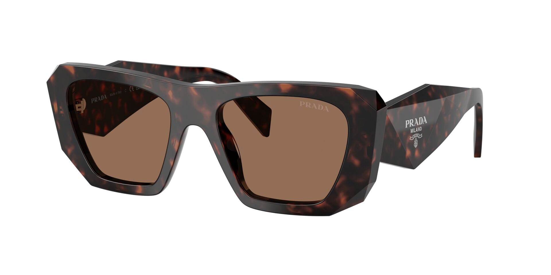 Prada 0PRB18S Sunglass Tortoise Female Full Shell Sunglass — Tortoise frame — view 3