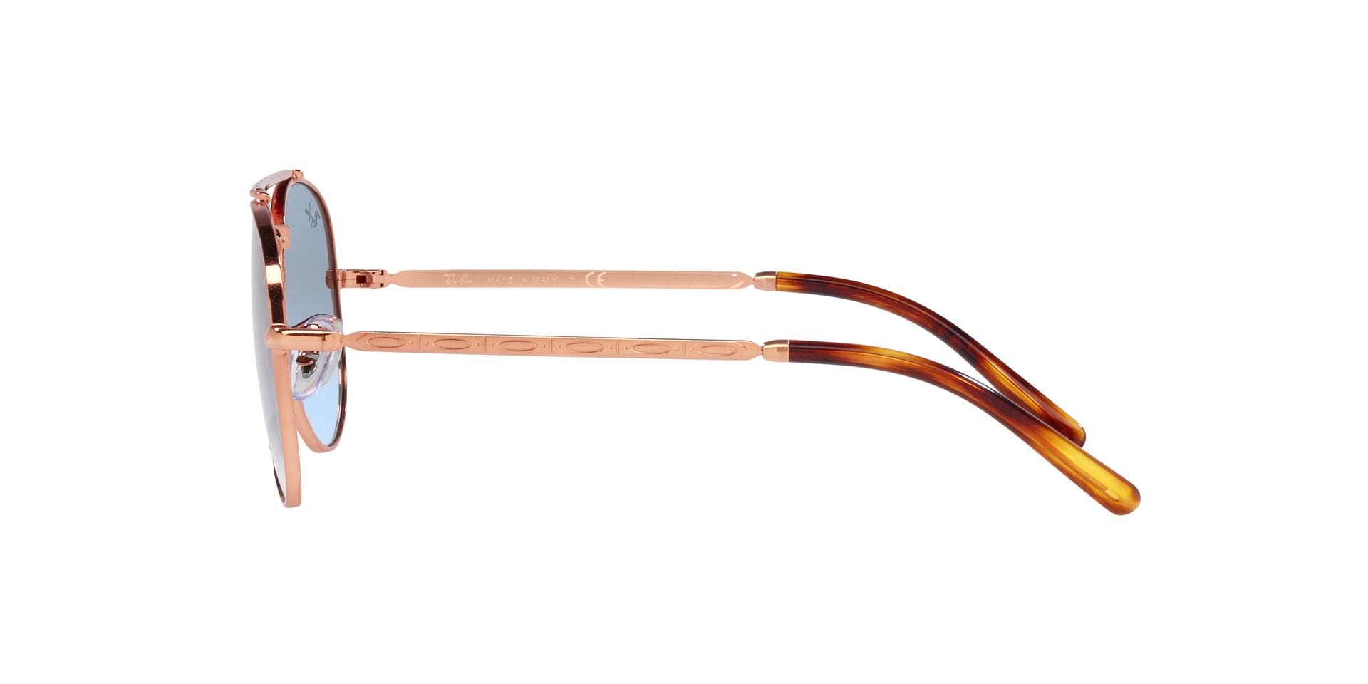 Rayban 0RB3625 Sunglass Rose Gold Male Full Metal Sunglass — Rose Gold frame — view 3