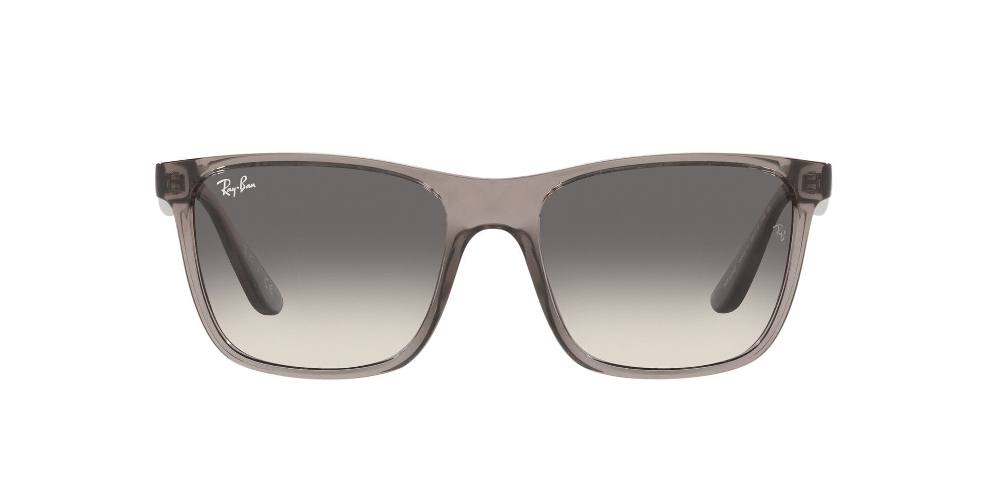 Rayban 0RB4349I Sunglass Transparent Grey Male Full Shell Sunglass — Transparent Grey frame — view 2
